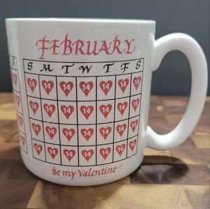 Be My Valentine February 14th love hearts couple coffee cup mug